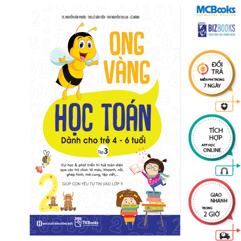 Sách - Combo 4 tập Ong Vàng Học Toán Dành Cho Trẻ 4 – 6 Tuổi