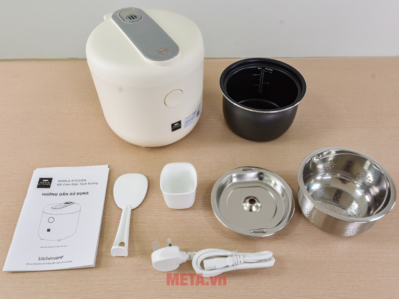 Nồi cơm tách đường World Kitchen 2 lít