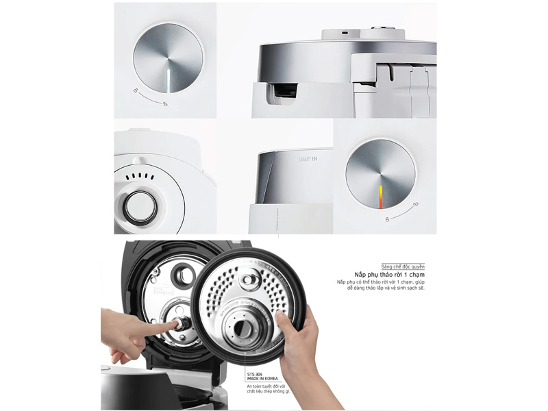 Nồi cơm điện tử áp suất kép cao tần Cuckoo CRP-LHTR0610FW (1.08 lít)