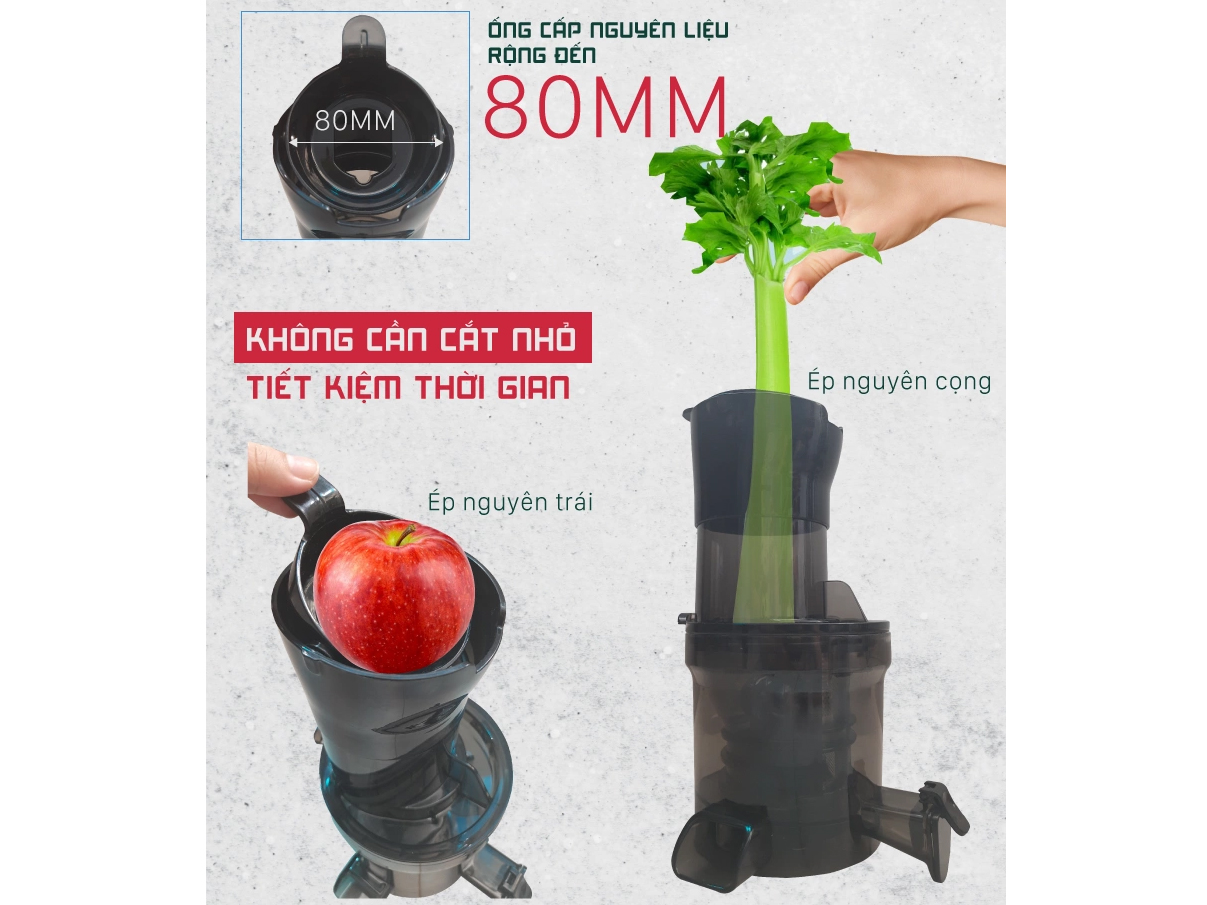 máy ép trái cây có ống tiếp 8cm máy ép trái cây có ống tiếp 8cm