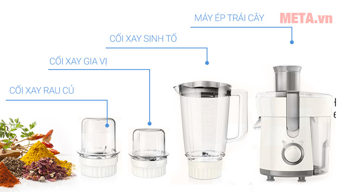 Máy xay đa năng nhiều cối Máy xay đa năng